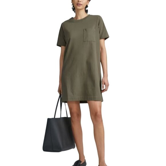 Everlane Organic Cotton Weekend Tee Dress Royal Blue Size S - Picture 3 of 6